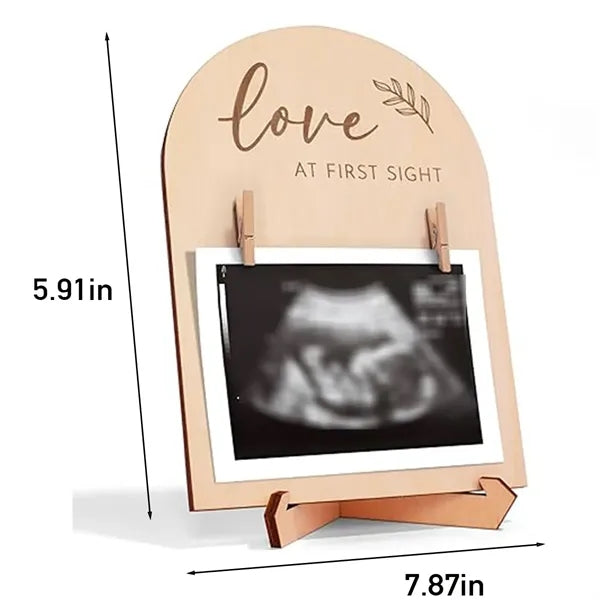 Home cute double wooden ultrasound decor picture frame