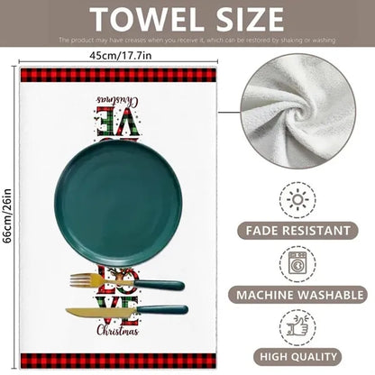 Retro Santa Claus print towel