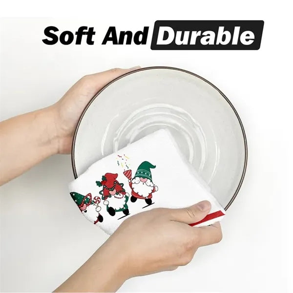 Retro Santa Claus print towel