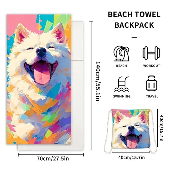 Two-In-One Printed Bath Towel