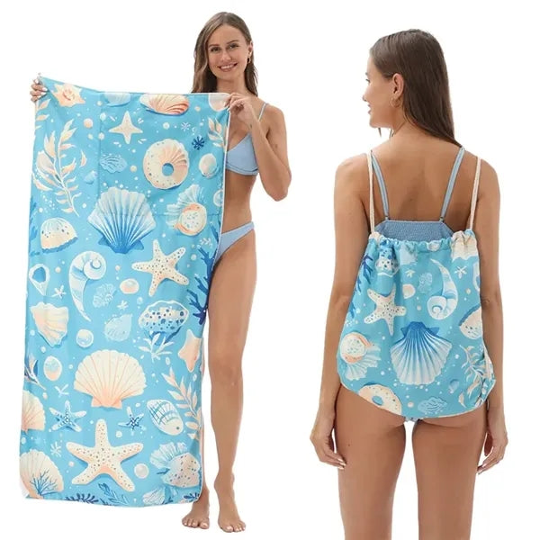 Two-In-One Printed Bath Towel