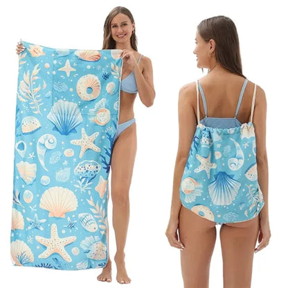 Two-In-One Printed Bath Towel