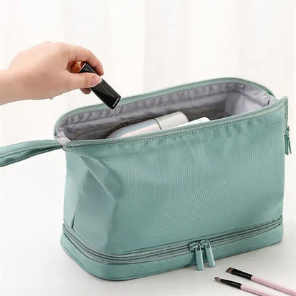 Dual Compartment Durable Dustproof Waterproof Makeup Bag