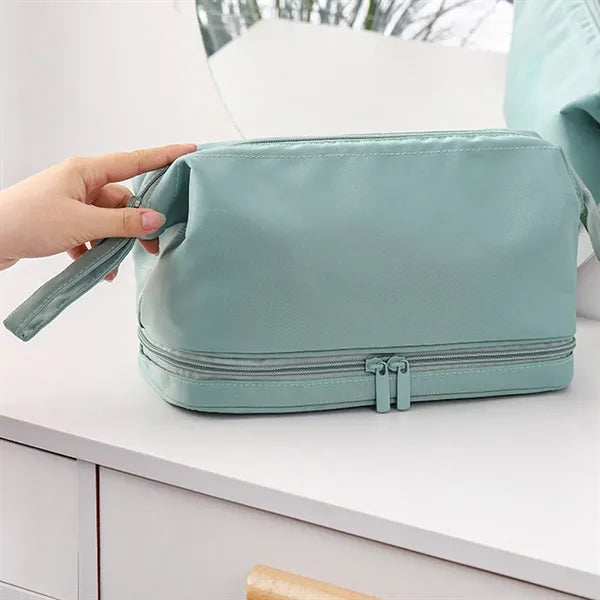Dual Compartment Durable Dustproof Waterproof Makeup Bag