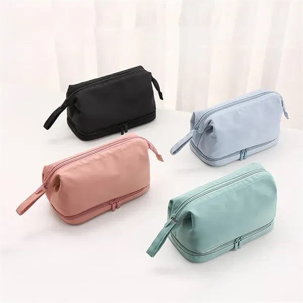 Dual Compartment Durable Dustproof Waterproof Makeup Bag