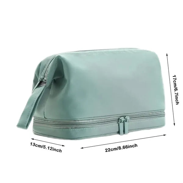 Dual Compartment Durable Dustproof Waterproof Makeup Bag