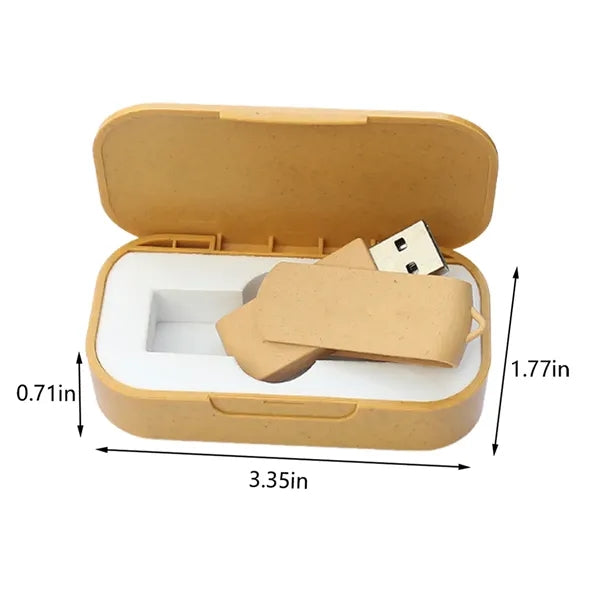 Portable data storage PC car wheat straw USB flash drive