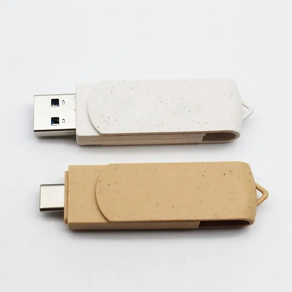 Portable data storage PC car wheat straw USB flash drive