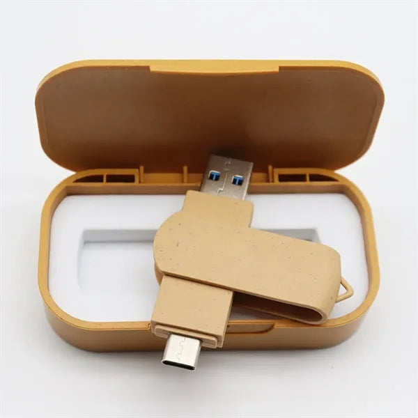 Portable data storage PC car wheat straw USB flash drive