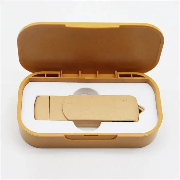 Portable data storage PC car wheat straw USB flash drive