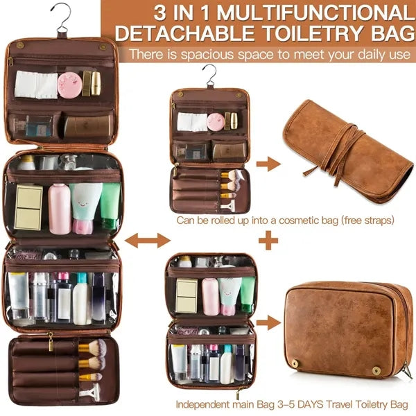 3-in-1 Multi-Compartment Detachable Waterproof Toiletry Bag