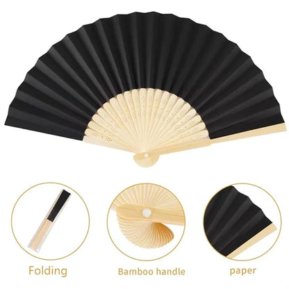 Wedding party home decor DIY gift folding paper hand fan