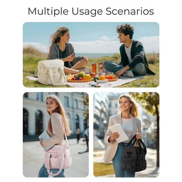 Spacious Portable Leakproof Insulated Crossbody Lunch Bag