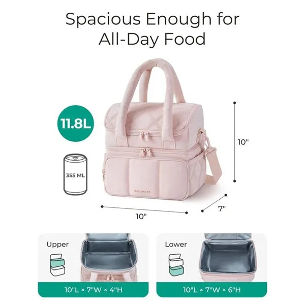 Spacious Portable Leakproof Insulated Crossbody Lunch Bag