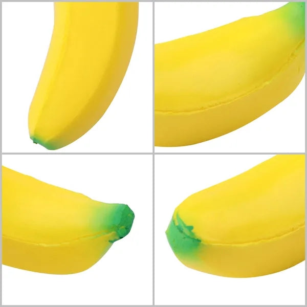 2.3"x0.8" Custom PU Banana Shaped Stretchy Stress Ball Toy