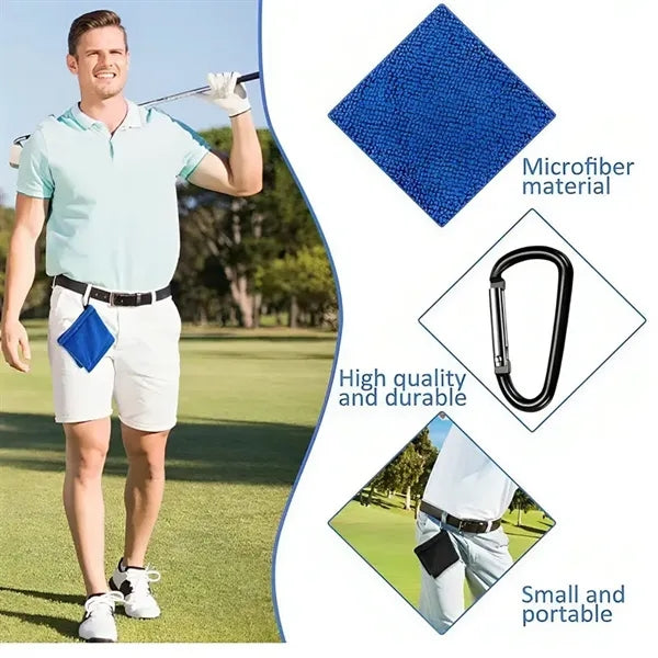 Portable Small Pocket Golf Ball Towel Wet and Dry