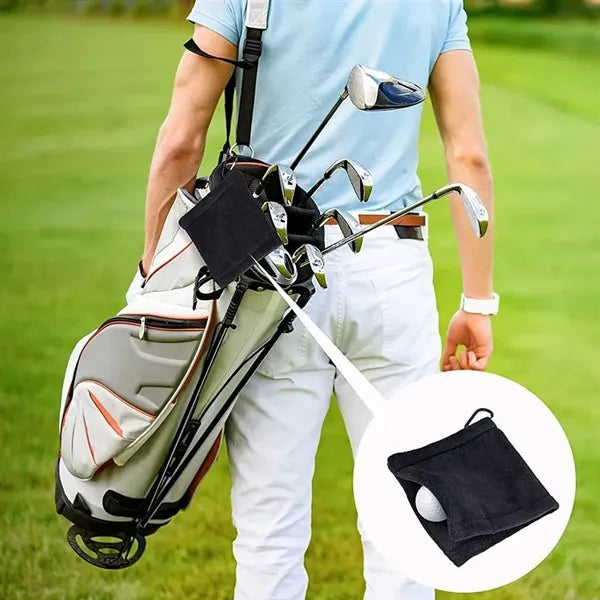 Portable Small Pocket Golf Ball Towel Wet and Dry