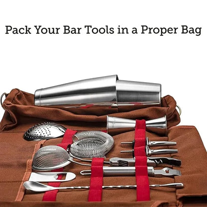 Portable professional travel bartender kit storage bag