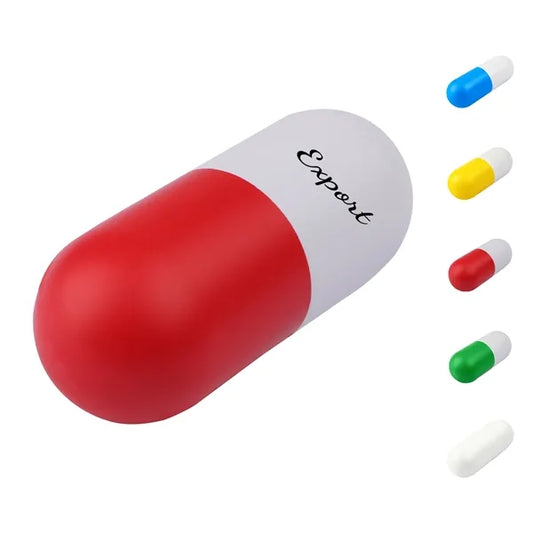 4.2"x1.7"PU Pill Capsule Stress Balls & Squeeze Reliever