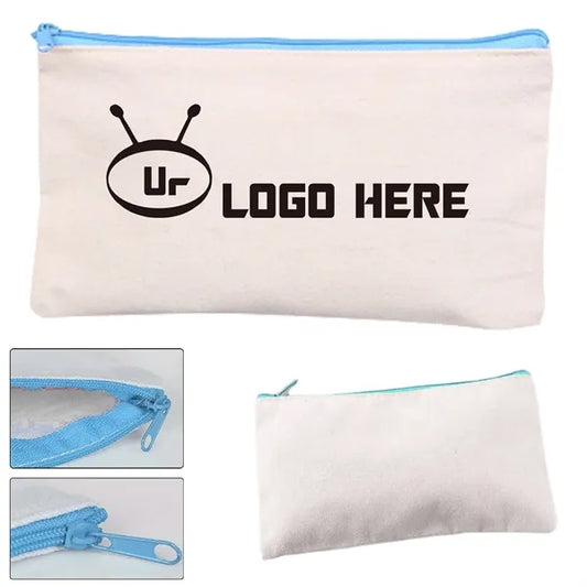 Zipper Canvas Makeup Bag