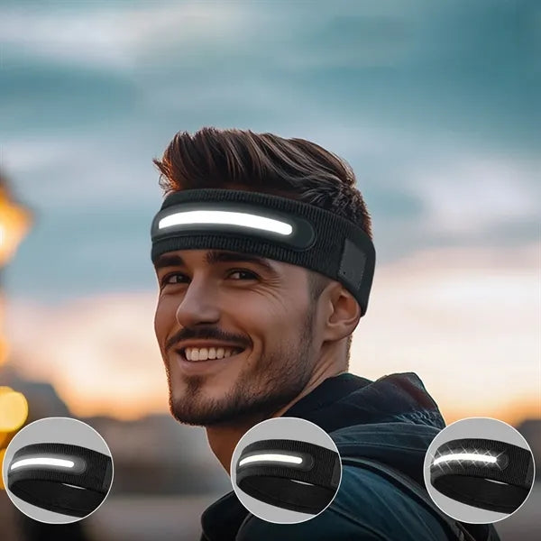 High Elastic USB Rechargeable Headlamp Band with 3 Modes
