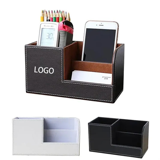Leather Storage Box Pen Holder