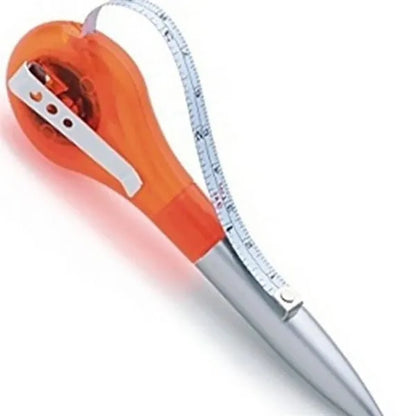 2-in-1 Portable Clips Writing Pen with Built-in Tape Measure