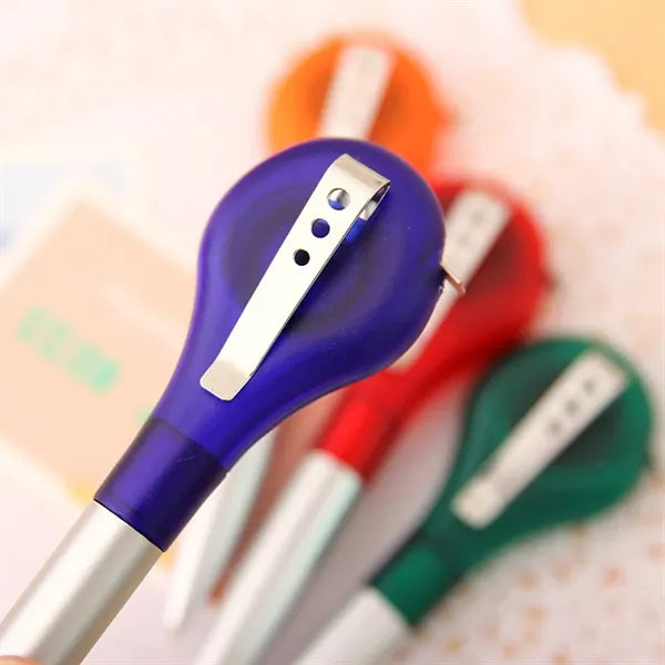 2-in-1 Portable Clips Writing Pen with Built-in Tape Measure