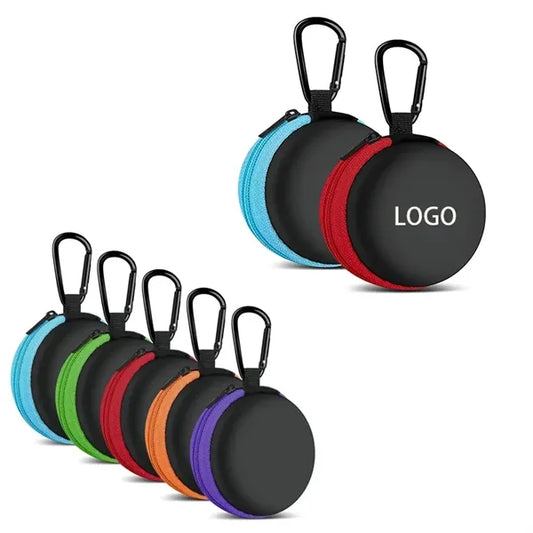 Small Round Pocket Earbud Travel Carrying Case