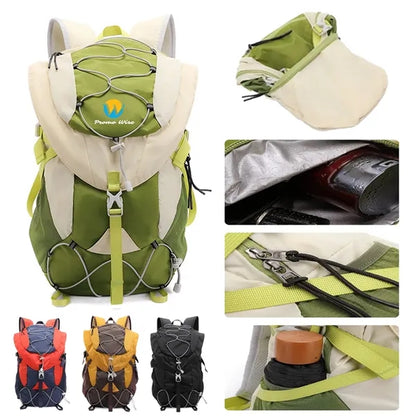Foldable Spacious Waterproof Hiking Daypack with Rain Cover