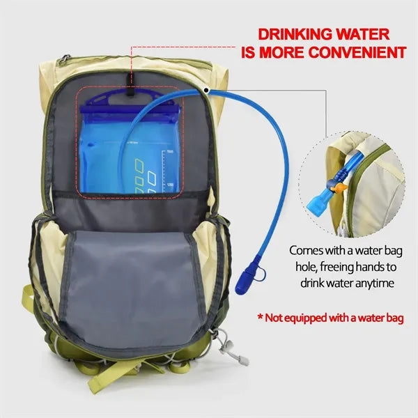Foldable Spacious Waterproof Hiking Daypack with Rain Cover