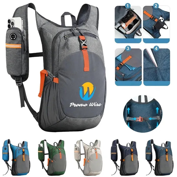 Foldable Tear-Resistant Multi-Pocket Travel Backpack