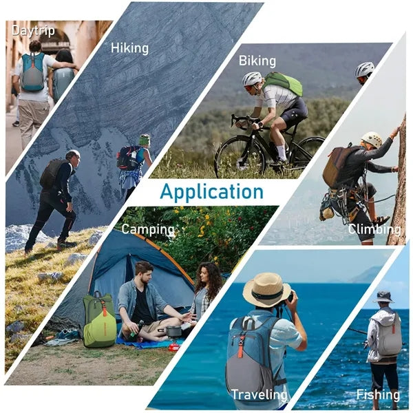 Foldable Tear-Resistant Multi-Pocket Travel Backpack