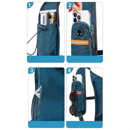 Foldable Tear-Resistant Multi-Pocket Travel Backpack