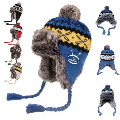 Winter Ear Protection Pom-Pom Hat
