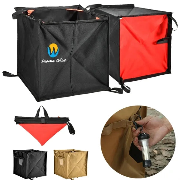 Triangular Collapsible Windproof Portable Oxford Trash Can