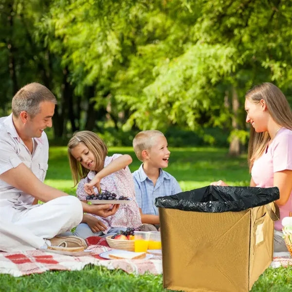 Triangular Collapsible Windproof Portable Oxford Trash Can