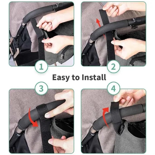 Large capacity convenient baby stroller storage hanging bag
