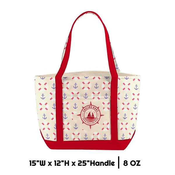 Sublimation 12 oz Poly Canvas Tote Bag - 15"W x 12"H x