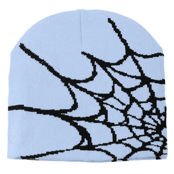 Spider Web Pattern Beanie with Custom Logo