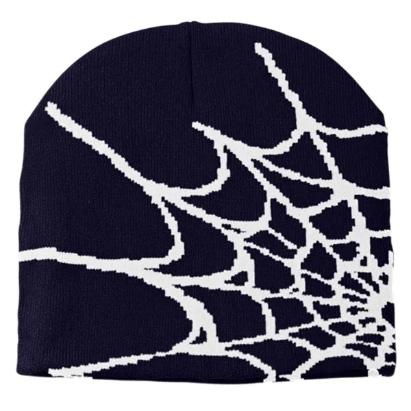 Spider Web Pattern Beanie with Custom Logo