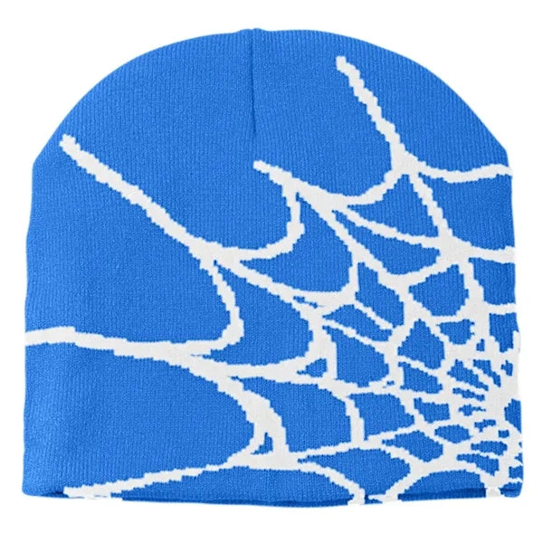 Spider Web Pattern Beanie with Custom Logo