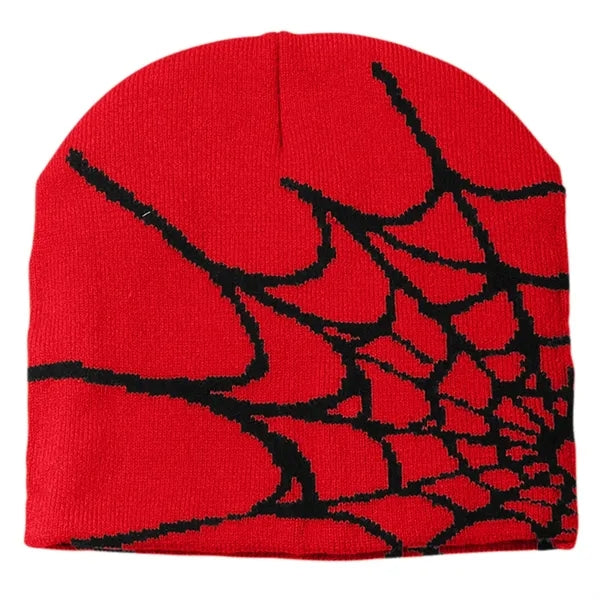 Spider Web Pattern Beanie with Custom Logo