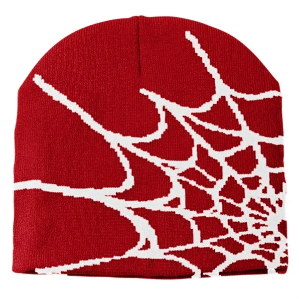 Spider Web Pattern Beanie with Custom Logo