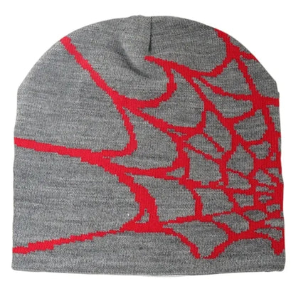 Spider Web Pattern Beanie with Custom Logo