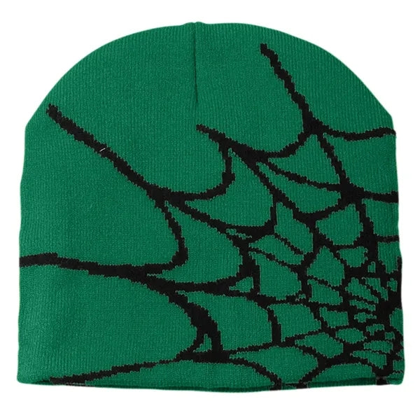 Spider Web Pattern Beanie with Custom Logo
