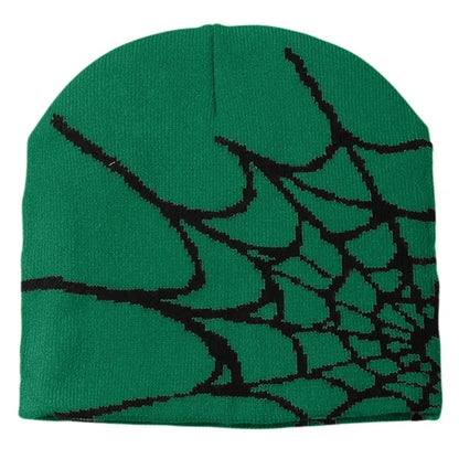 Spider Web Pattern Beanie with Custom Logo