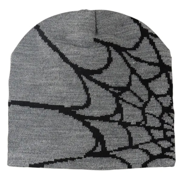 Spider Web Pattern Beanie with Custom Logo