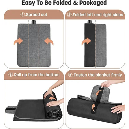Waterproof Outdoor Blanket with Sherpa Lining