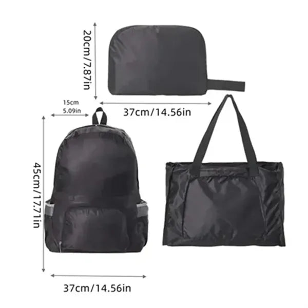 2 In 1 Foldable Backpack Transfer to Shoulder Bag